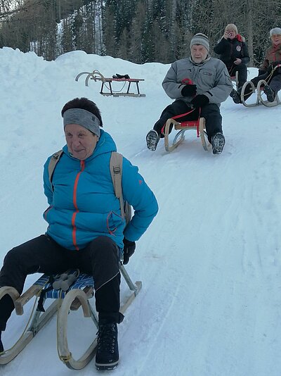 Rodeln der Naturfreunde in St. Jakob (Alpe Stalle)