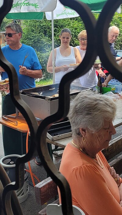 Radlfahren und Grillen der Naturfreunde in der Pfister