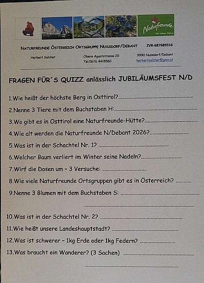 Vereinspaziert der Naturfreunde