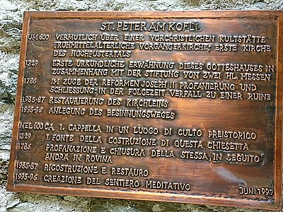 Wanderung der Naturfreunde - Peterskirchl Toblach/Aufkirchen