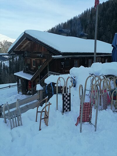 Rodeln der Naturfreunde in St. Jakob (Alpe Stalle)