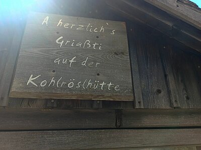 Wanderung der Naturfreunde - Kohlröslhütte 1534m