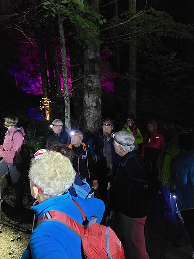 16. Seniorenwanderung der Naturfreunde 2022 - Groppensteinschlucht Obervellach bei Nacht