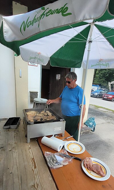 Radlfahren und Grillen der Naturfreunde in der Pfister