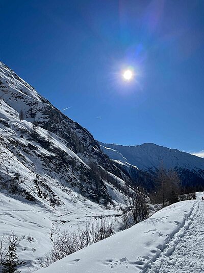 Schneeschuhwanderung der Naturfreunde in Kals