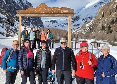 Schneeschuhwanderung der Naturfreunde in Kals