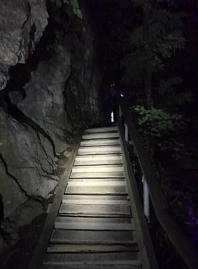 16. Seniorenwanderung der Naturfreunde 2022 - Groppensteinschlucht Obervellach bei Nacht