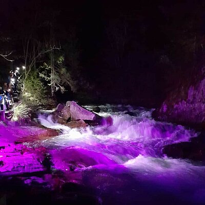 16. Seniorenwanderung der Naturfreunde 2022 - Groppensteinschlucht Obervellach bei Nacht