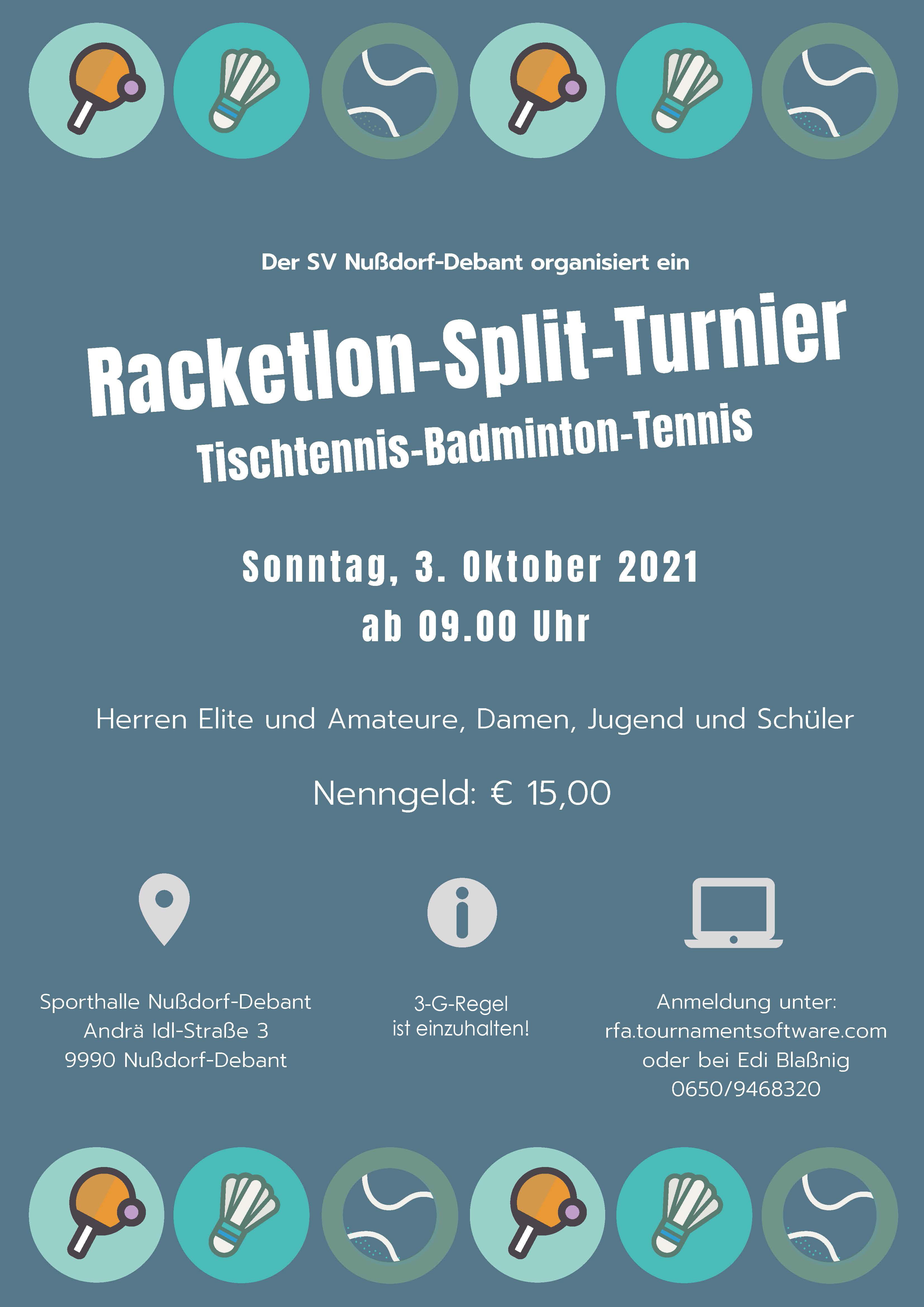 Racketlon Split-Turnier Racketlon Split-Turnier