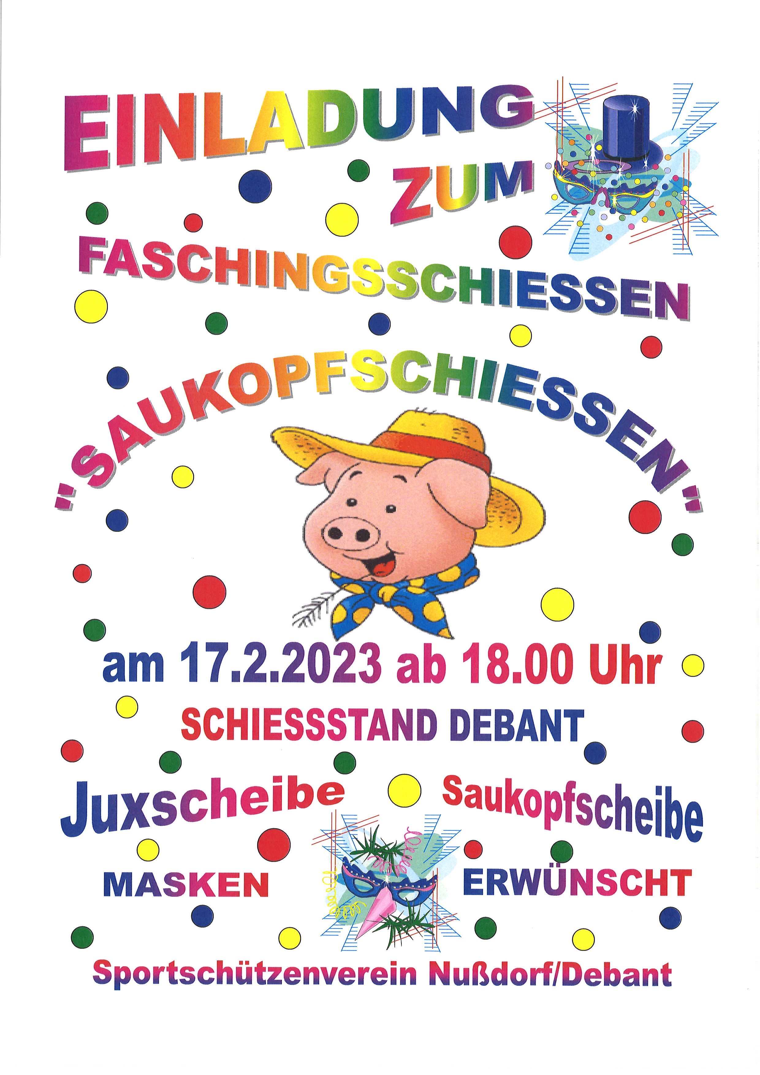 Saukopfschießen der Sportschützen Saukopfschießen der Sportschützen