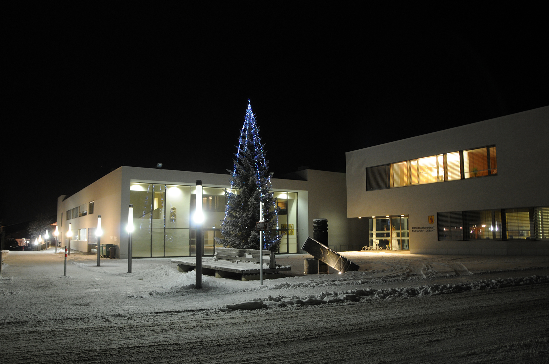 Gemeindezentrum Nußdorf-Debant Winterstimmung
