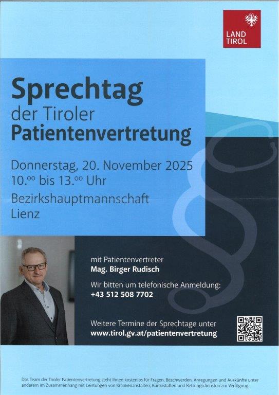 Sprechtag der Tiroler Patientenvertretung