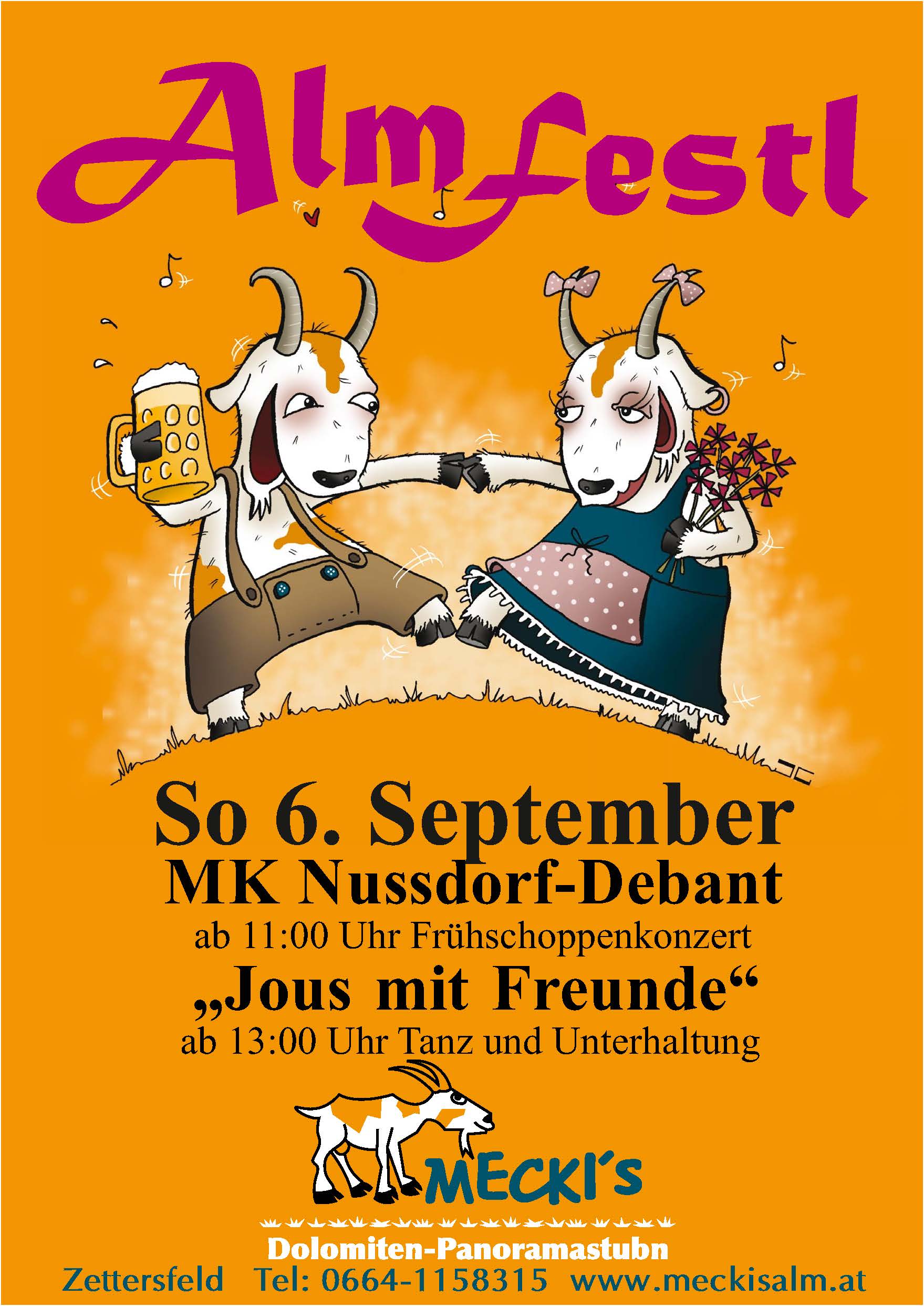 Almfestl mit "Marktmusikkapelle Nußdorf-Debant" und "Jous mit Freunden"