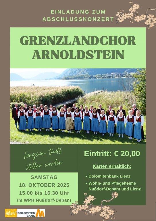 Abschlusskonzert Grenzlandchor Arnoldstein im Wohn- und Pflegeheim