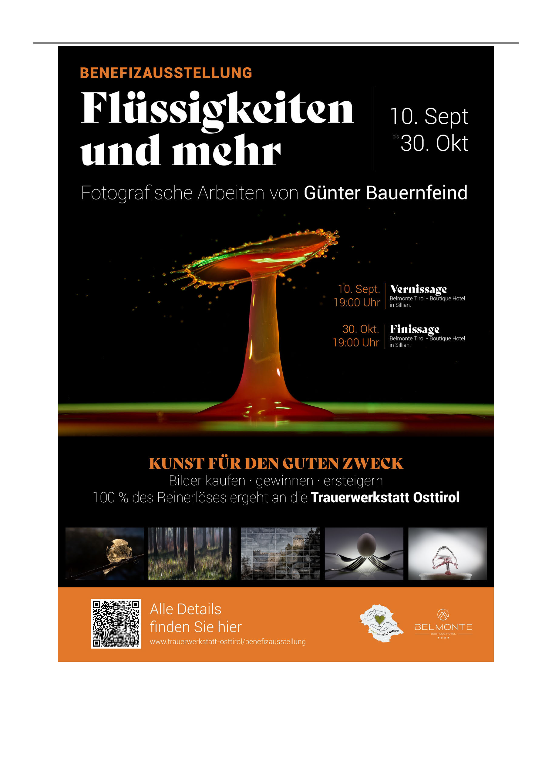 Finissage der Benefizausstellung „Flüssigkeiten und mehr“