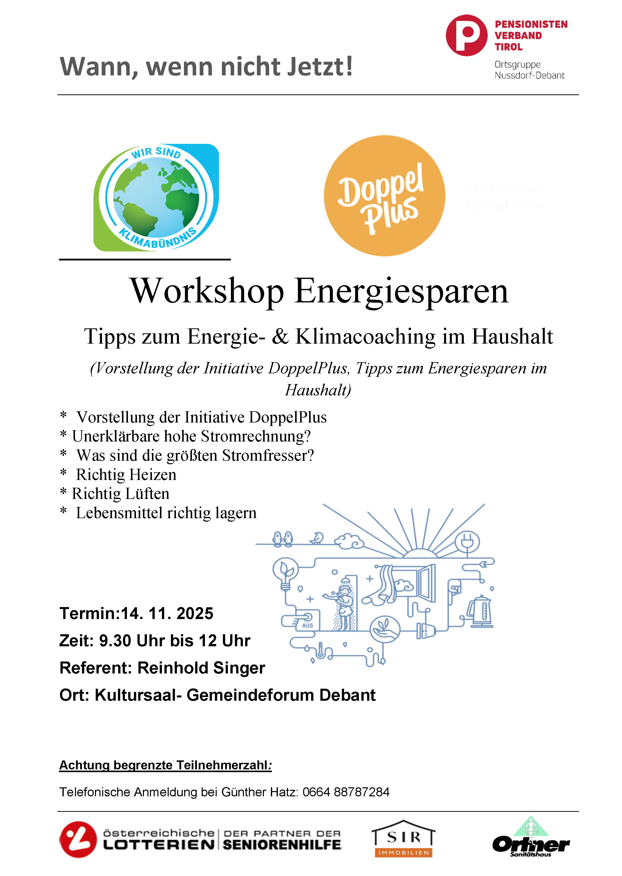 Workshop des Pensionistenverbandes - Energiesparen