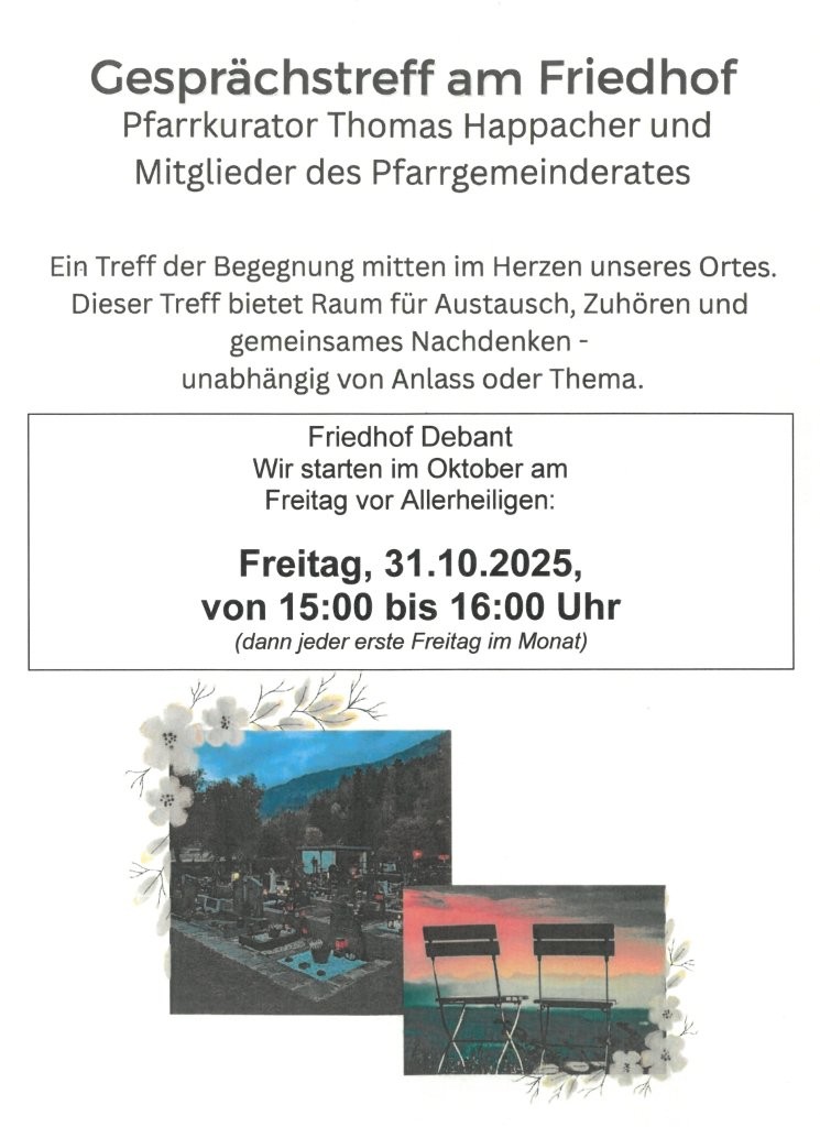 Gesprächstreff am Friedhof