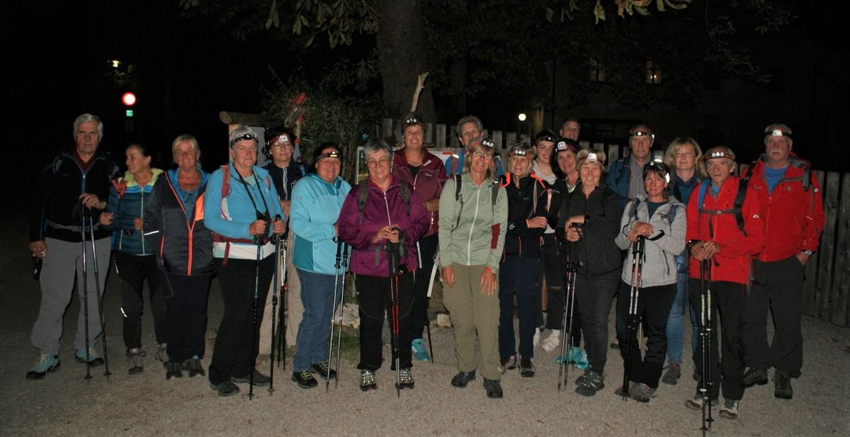 16. Seniorenwanderung der Naturfreunde 2022 - Groppensteinschlucht Obervellach bei Nacht