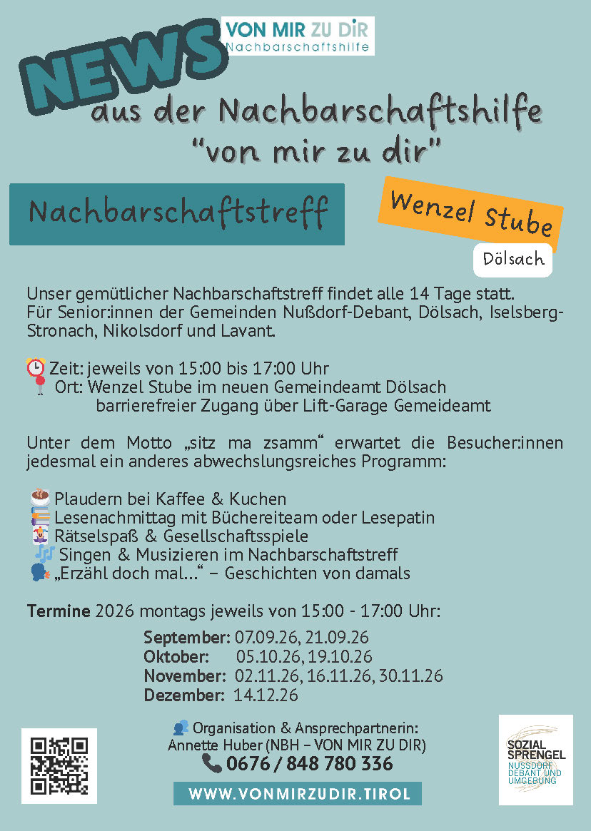 Nachbarschaftstreff für alle Senior:innen