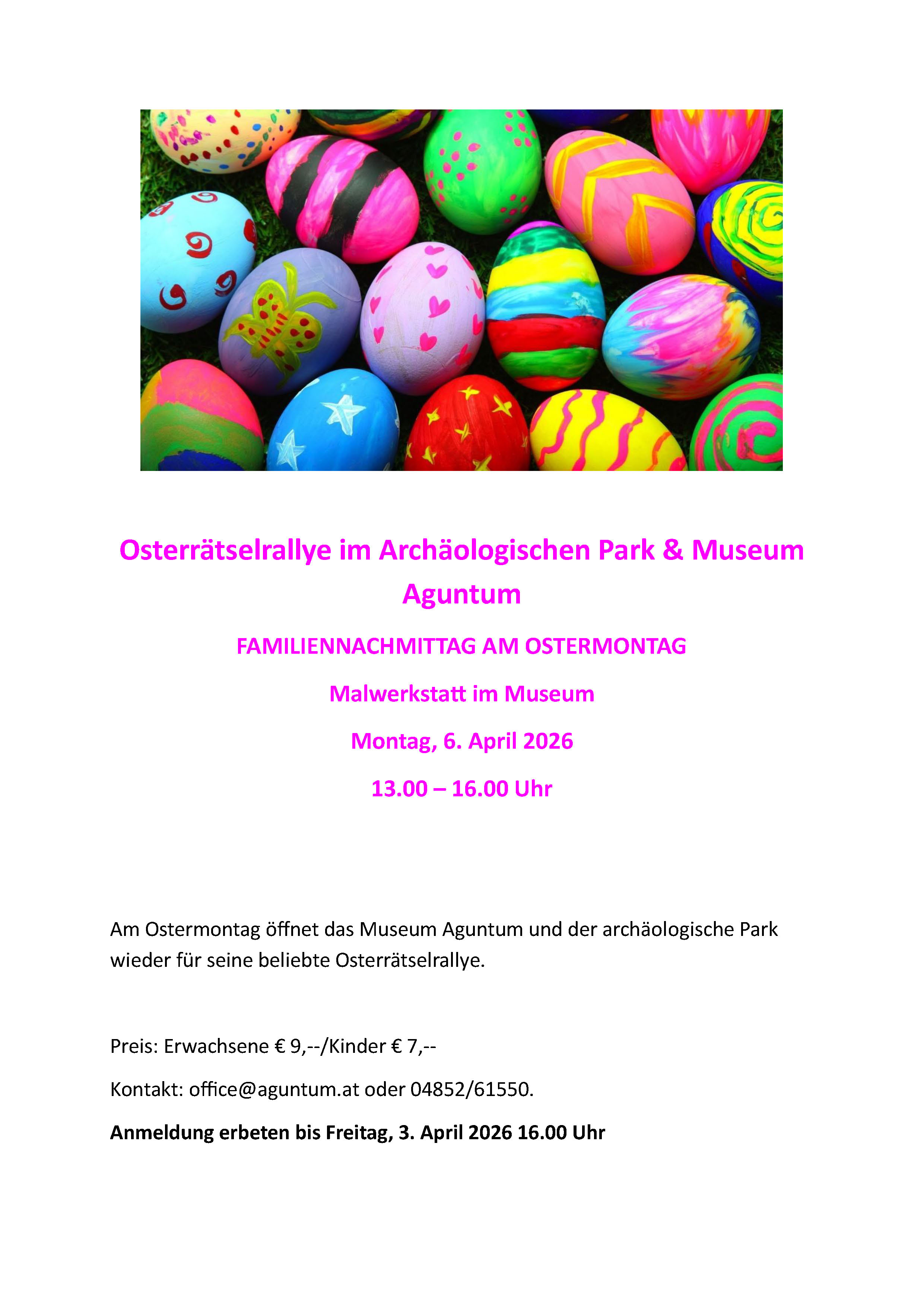 Osterrätselralley im Archäologischen Park und Museum Aguntum