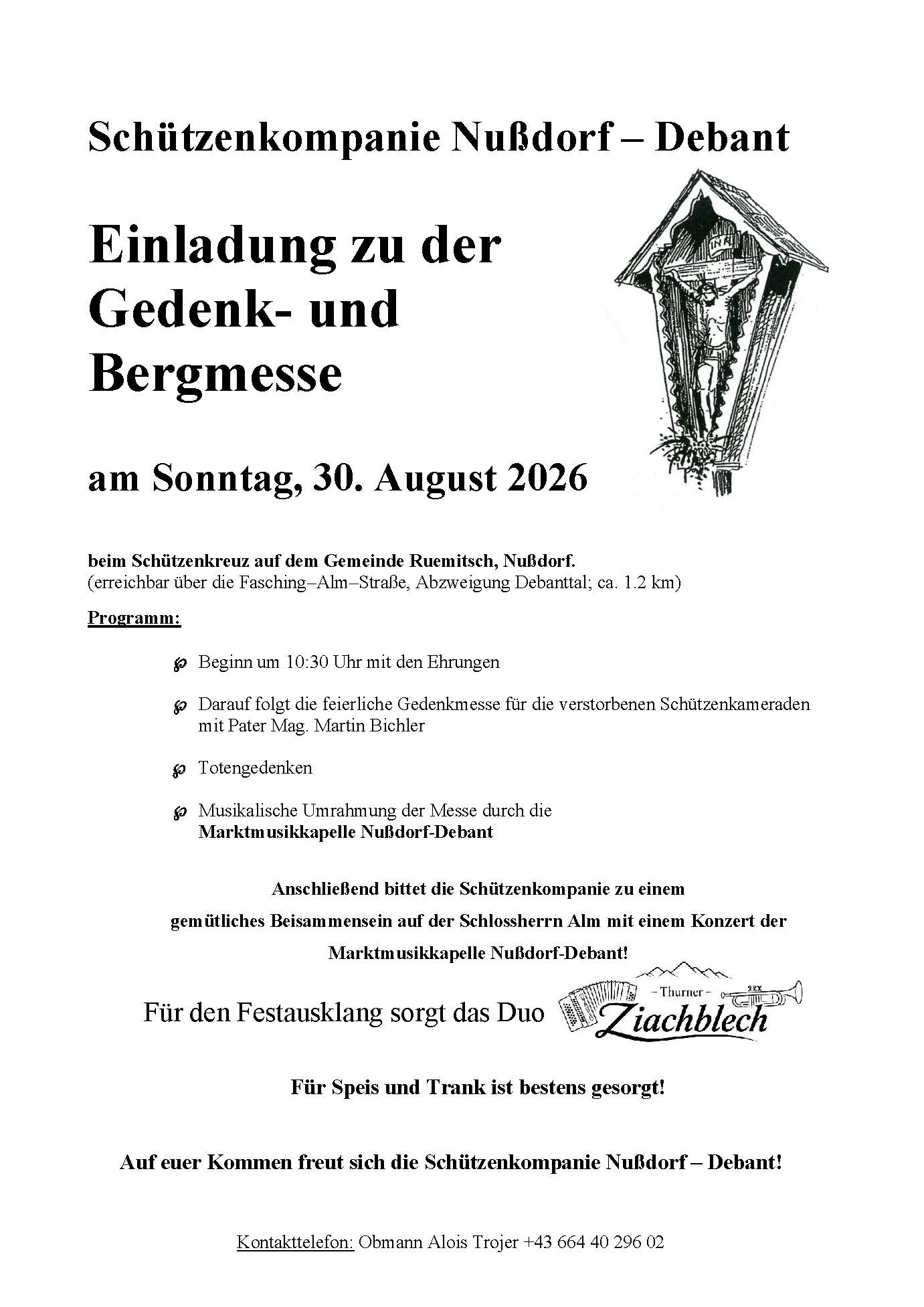 Gedenkmesse der Schützenkompanie