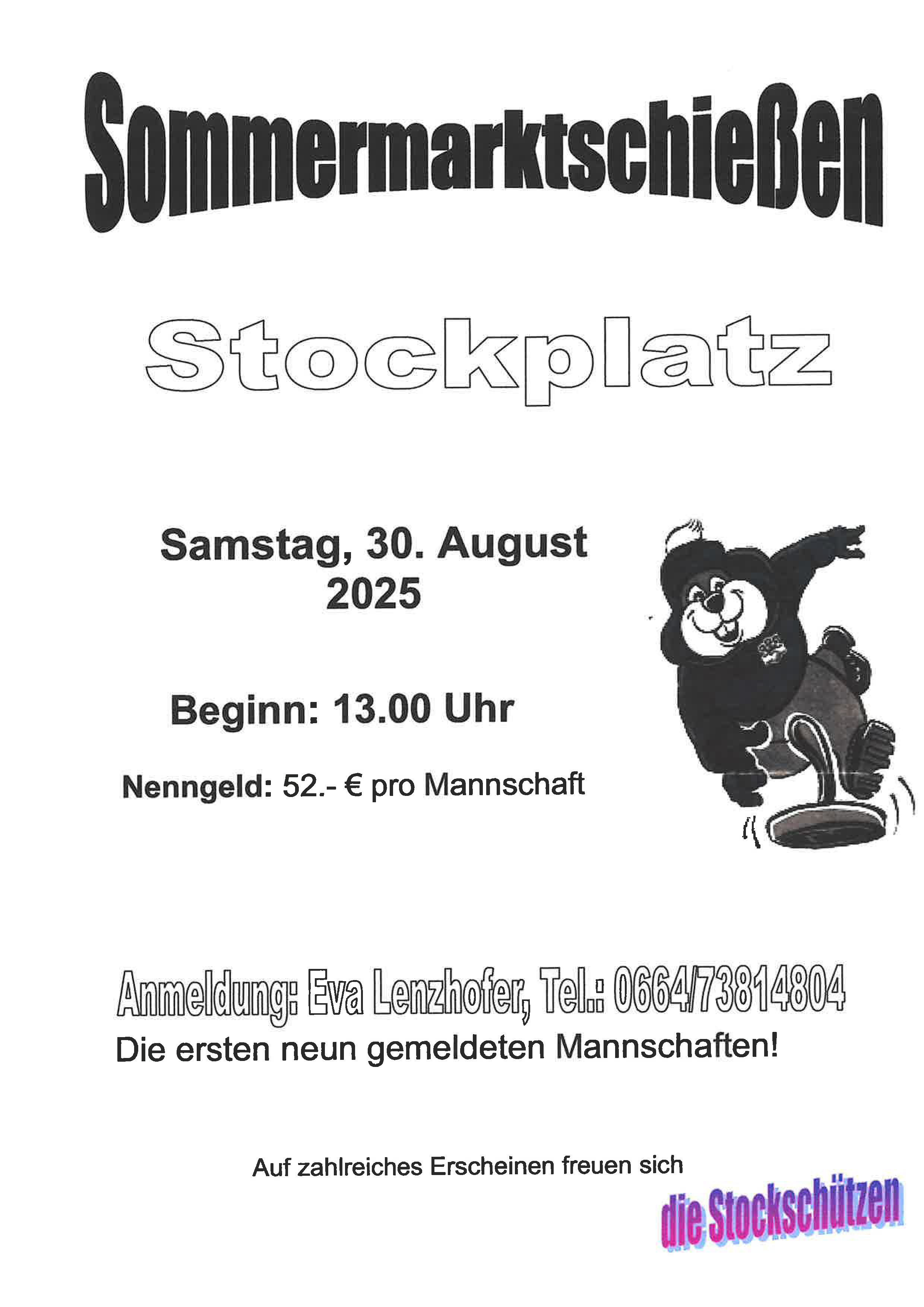 Sommermarktschießen der Stockschützen