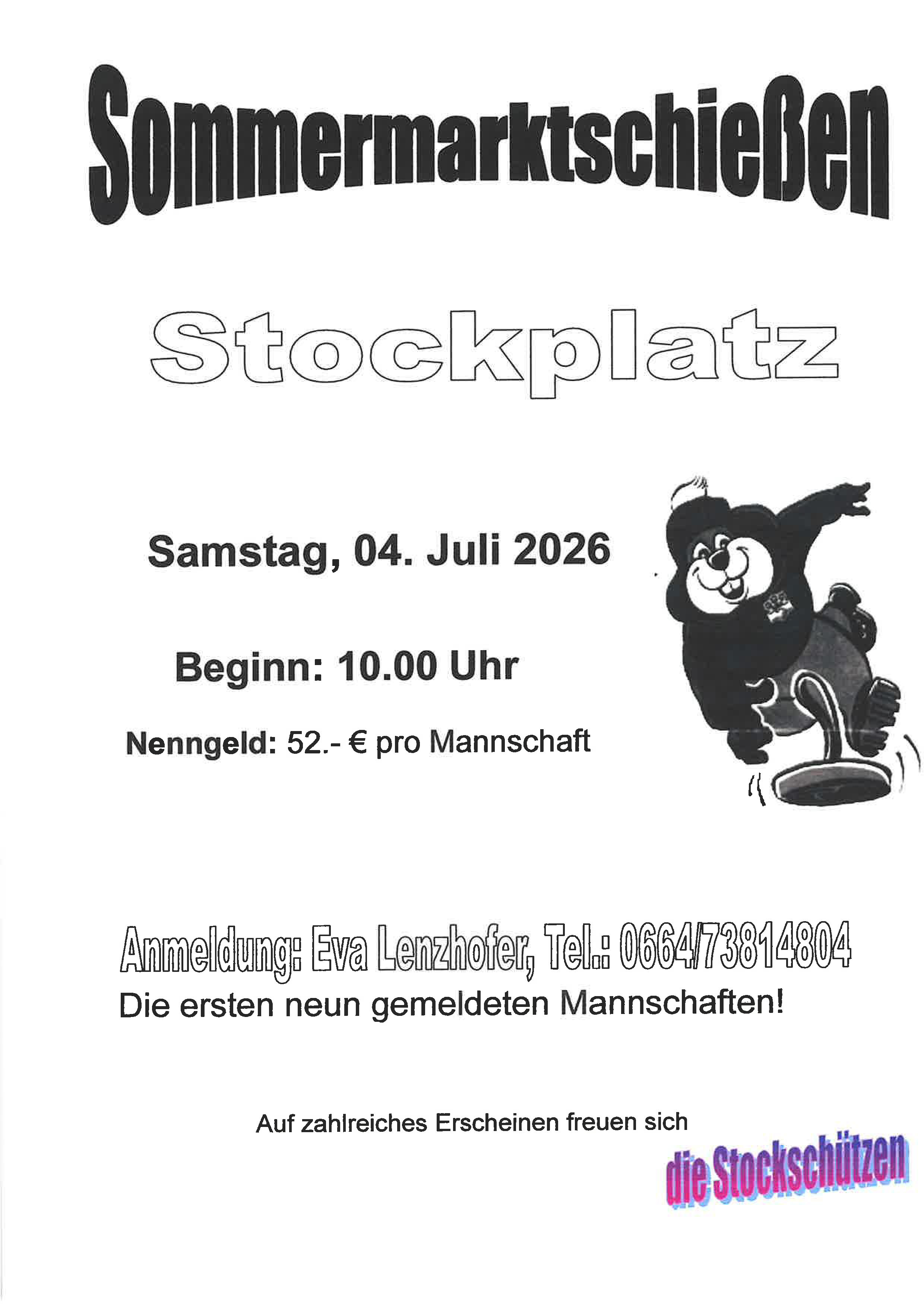 Sommermarktschießen der Stockschützen