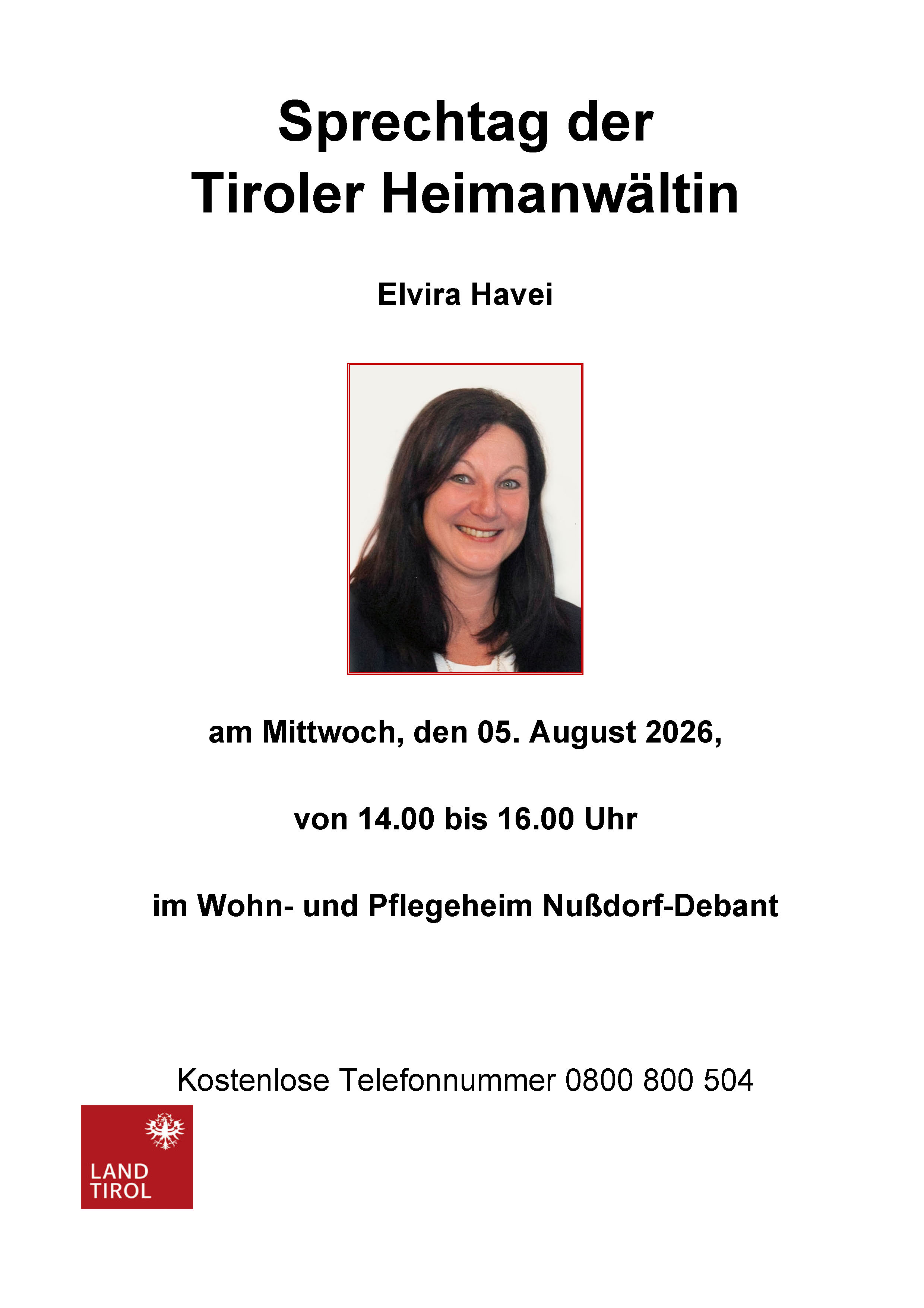 Sprechtag der Tiroler Heimanwältin