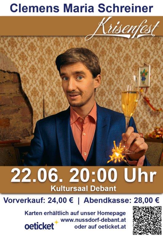 Kabarett mit Clemens Maria Schreiner - Krisenfest Kabarett mit Clemens Maria Schreiner - Krisenfest
