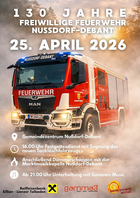 130 Jahre Freiwillige Feuerwehr Nußdorf-Debant